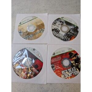Xbox 360 Game Lot 4 Discs Red Dead Redemption COD MW2 Battlefield Gears War